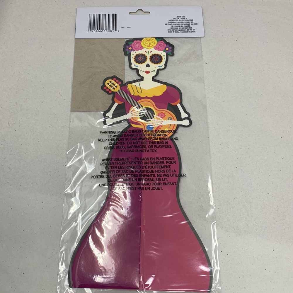 NEW 3 piece Day of the Dead items 💀 Hair Clip, Honeycomb Centerpiece & Sign - Picture 12 of 16